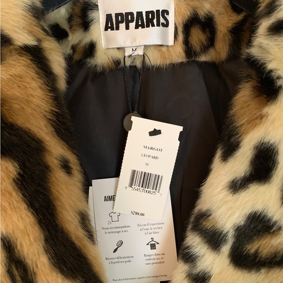 Apparis
Margot Faux Fur Coat Leopard Print Size M - Picture 4 of 5